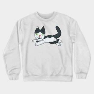 Floppy Cat [Black And White] Crewneck Sweatshirt